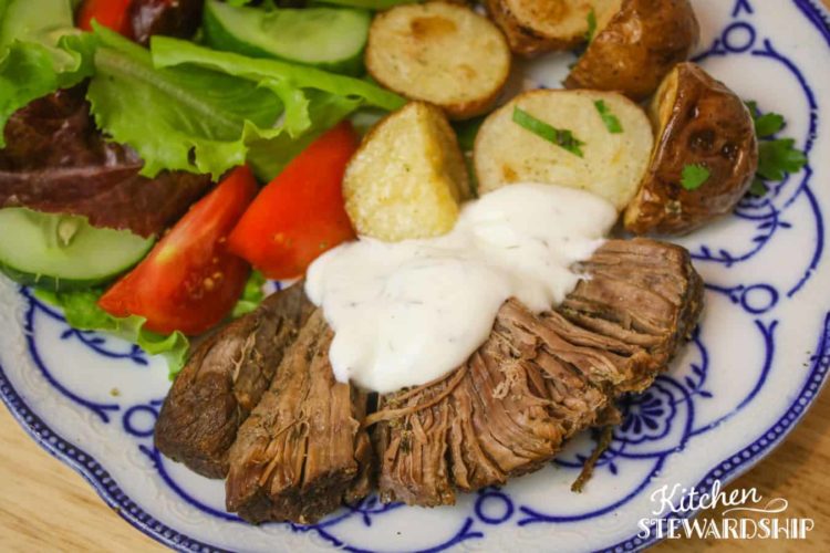 beef roasted in the instant pot is a simple and delicious source of protein