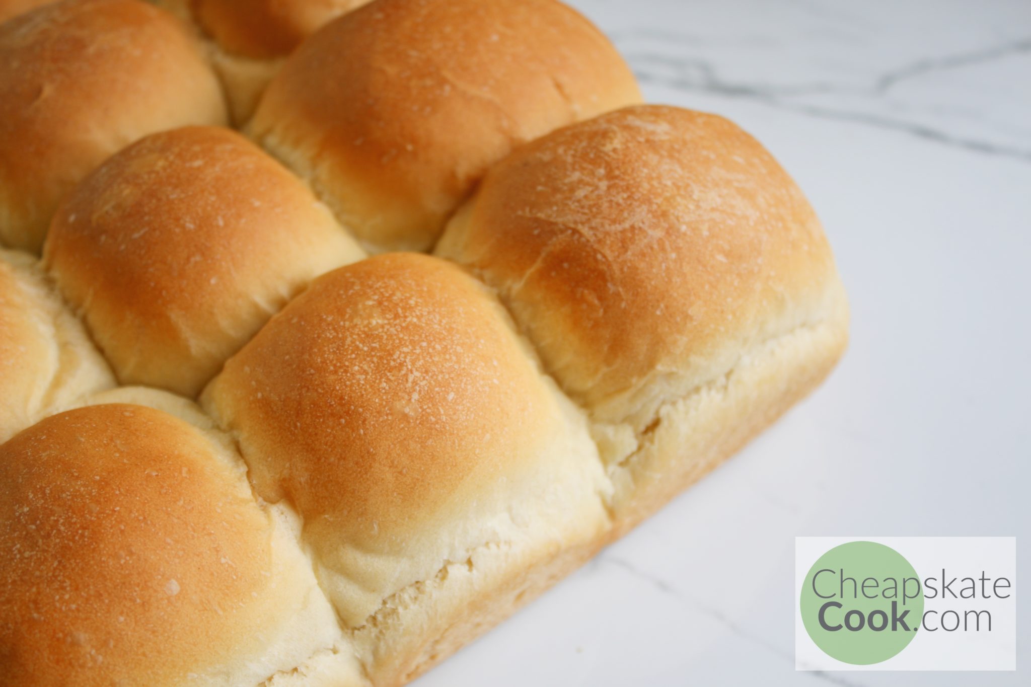 dinner rolls on a counter