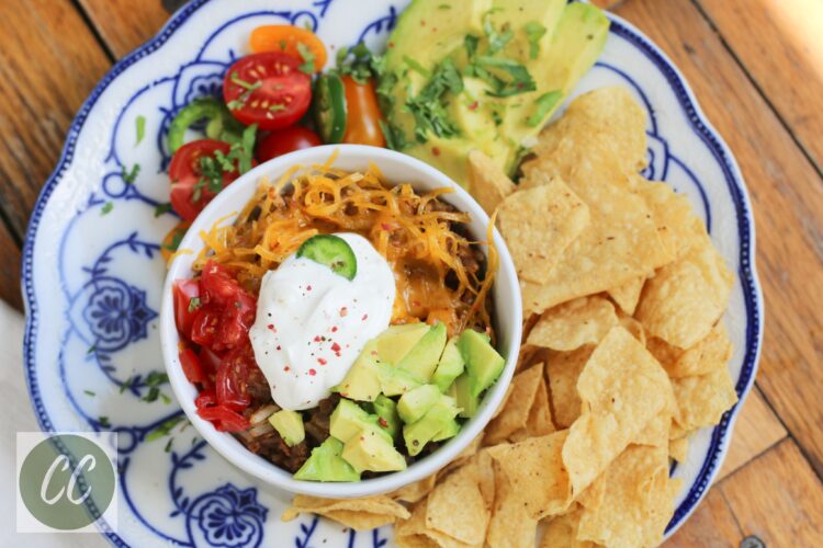 You can add beef or ground turkey or chicken to a lentils and rice burrito bowl for more protein