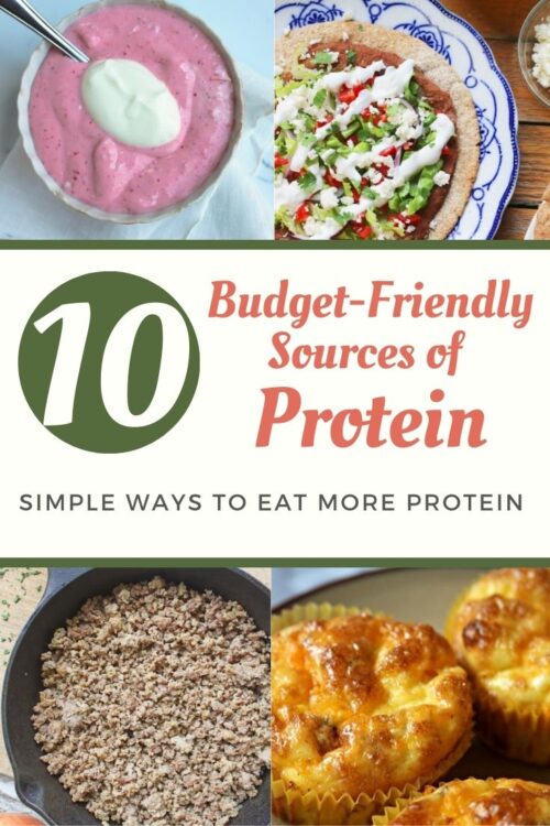 Need some budget-friendly healthy protein sources? I got you. Check out these 10 affordable protein ideas for healthy eating! I even included recipes and more frugal ideas for your high-protein meals. 